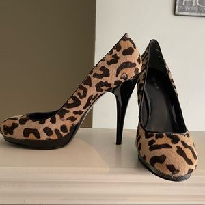 Nine West platform pump leopard print shoes